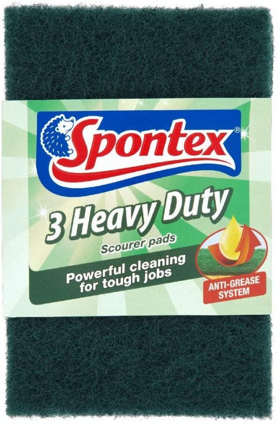 Spontex Heavy Duty Scourer Pads, Pack of 3