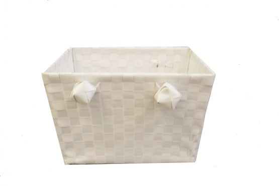 JVL Woven Lidded Storage Units, White, Set of 3 - Image 3