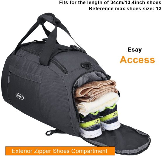 G4Free Foldable Travel Duffel Bag Lightweight 40L Large Luggage Gym Backpack Sports Bag with Shoe Compartment for Traveling Swimming Yoga Hiking Camping - Image 2
