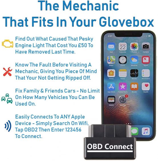 OBD Connect - OBDII OBD 2 WIFI Fault Code Reader For Use With IOS/Apple Devices - Image 3