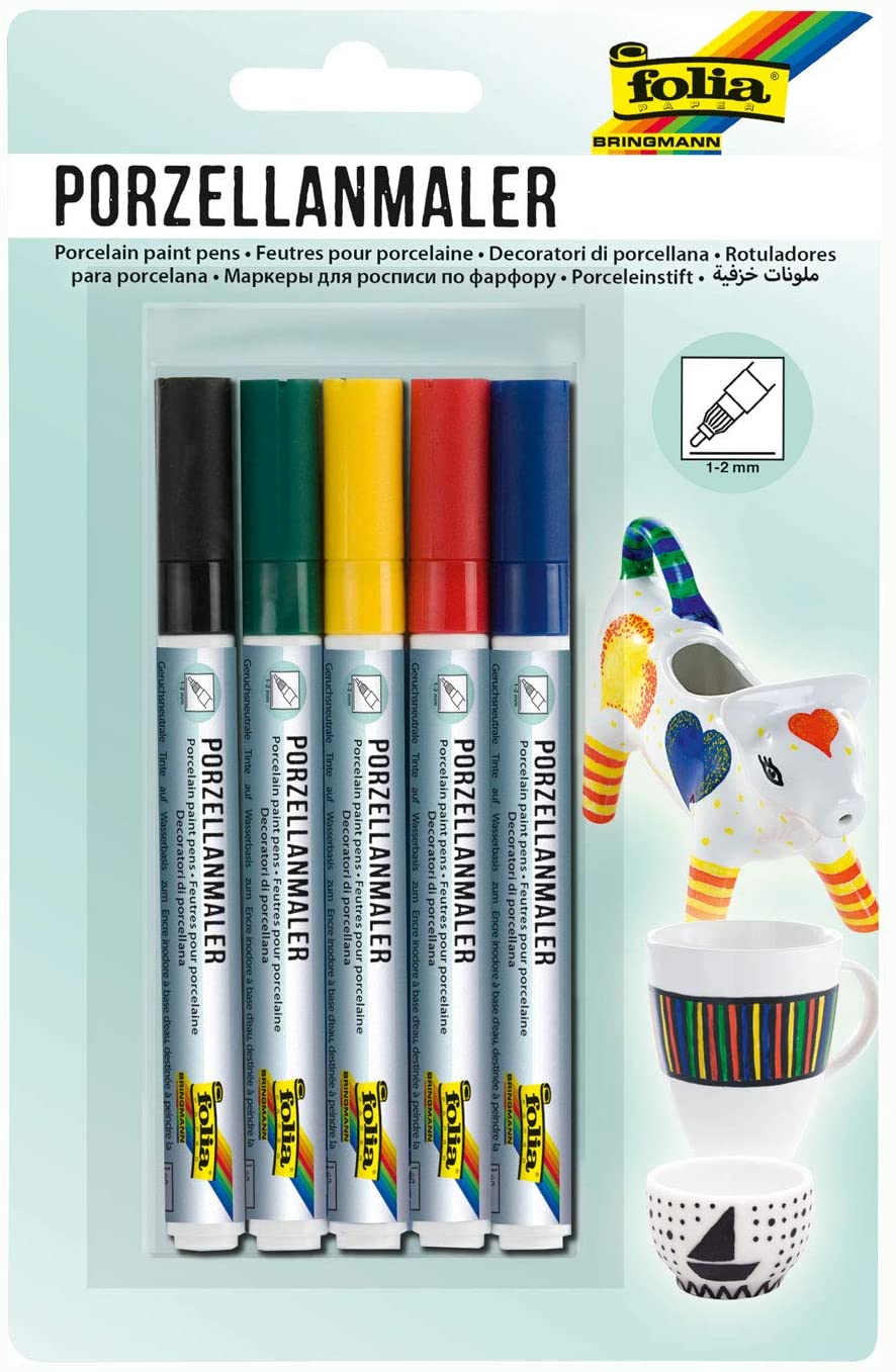 Folia 933933 Porcelain Markers Set of 5