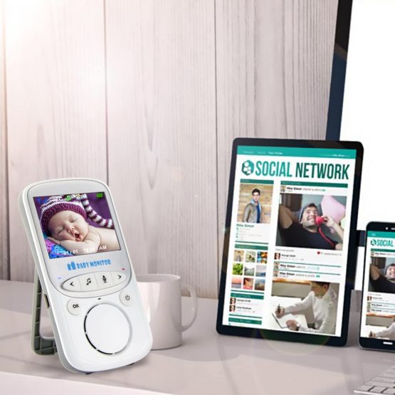 Baby Monitor Wireless Video Baby Monitor with Camera Baby Monitors with Two Way Audio, 2.4 Inch Display, Room Temperature Monitor, Night Vision, 70 Degree Lens - Image 2