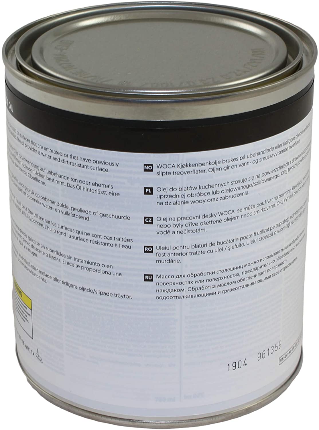 WOCA Denmark Worktop Oil Natural, 750 ml - Image 2