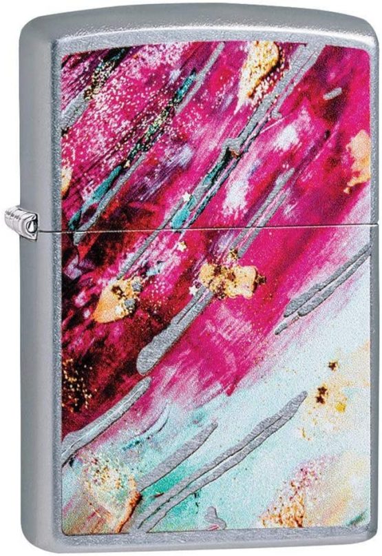 Zippo Unisex's Rust Patina Design 4 Windproof Lighter, Chrome, Regular