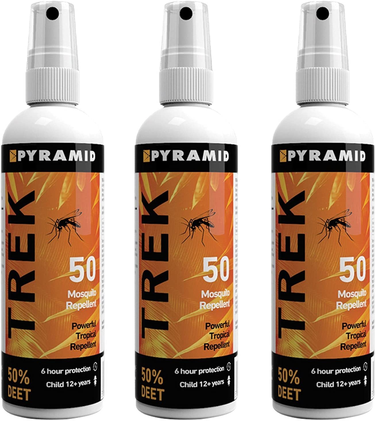 Trek 50 100ml Triple Pack 50% DEET + Free 60ml Bottle Strongest Insect Repellent