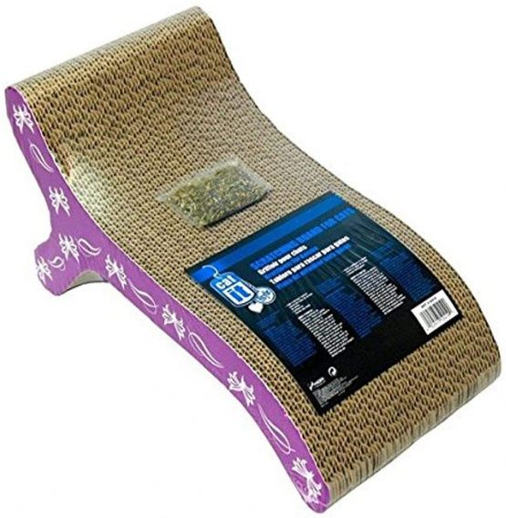 Catit Butterfly Design Patterned Scratching Board with Catnip, Chaise