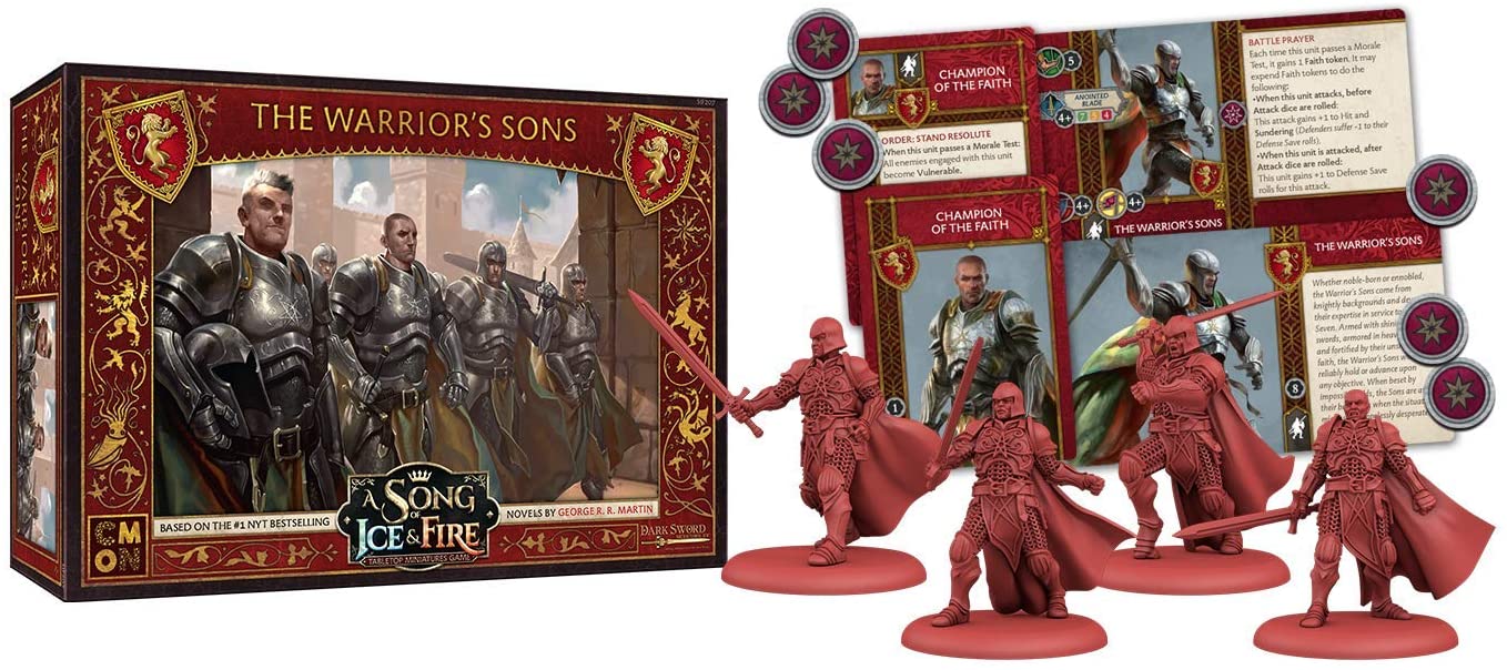 Cool Mini or Not - A Song of Ice and Fire: Lannister Warrior's Sons Expansion - Miniature Game, Mixed Colours - Image 3