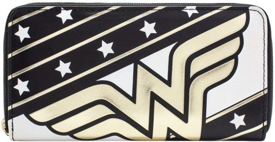 DC Wonder Woman Stars & Stripes Zip Around Coin ID Clutch Purse - Image 2