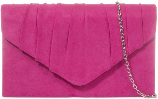 fi9® Plain Suede Pleated Wedding Ladies Party Prom Evening Clutch Hand Bag Purse