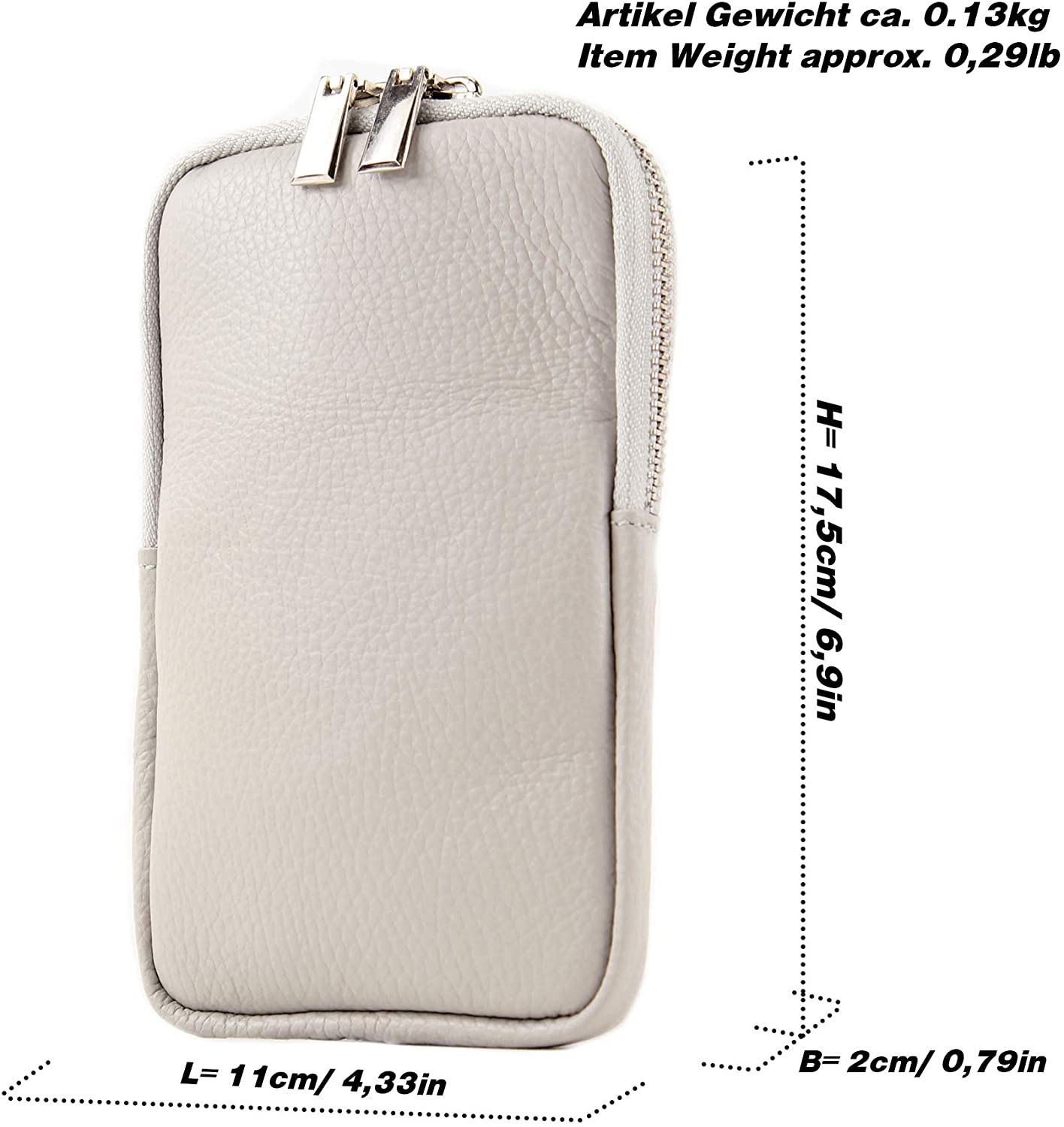 modamoda de - T197 - ital. Leder Umhänge- / Handytasche Klein, Colour:Pastellgelb, Pastel Yellow, XS - Image 4