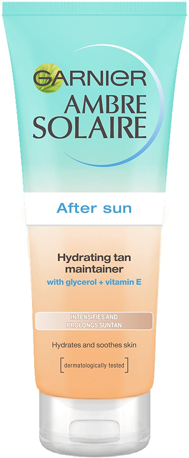 Garnier Ambre Solaire After Sun Hydrating Tan Maintainer With Self Tan, 200ml, Off-White, 200 ml (Pack of 1)