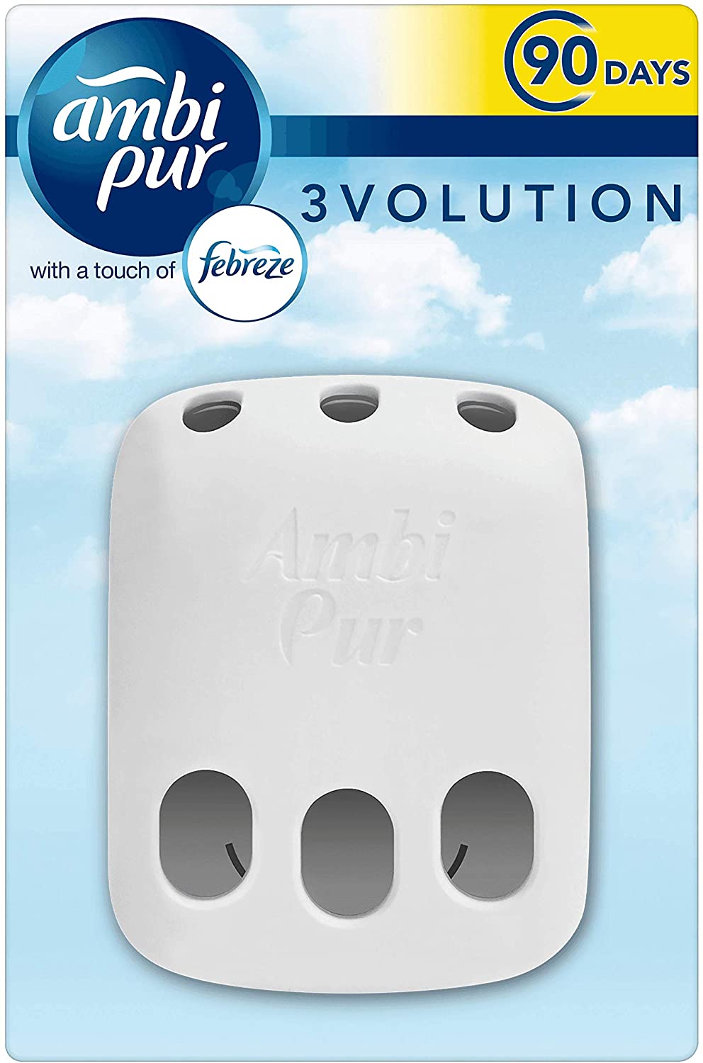 Febreze Ambi Pur 3Volution Air Freshener Plug-In Refill Diffuser Refill Case, Odour Eliminator, White
