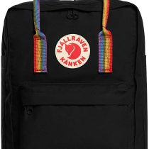 Fjällräven Unisex Adult Kånken Rainbow Backpack - Black-Rainbow Pattern, 27 x 13 x 38 cm/16 Litre