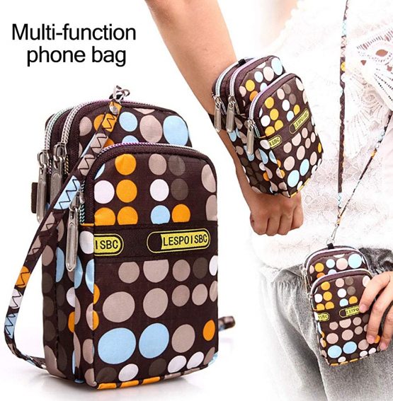 Ladies Cross-body Bag Mobile Phone Shoulder Bag Wallet Pouch, Handbag Wristlet Purse for Carrying Card Cellphone for Women - Image 2
