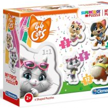 Clementoni - 20812 - My First Puzzle - 44 Cats - 3-6-9-12 pieces - Made in Italy - jigsaw puzzle children age 2+