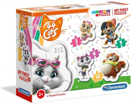 Clementoni - 20812 - My First Puzzle - 44 Cats - 3-6-9-12 pieces - Made in Italy - jigsaw puzzle children age 2+