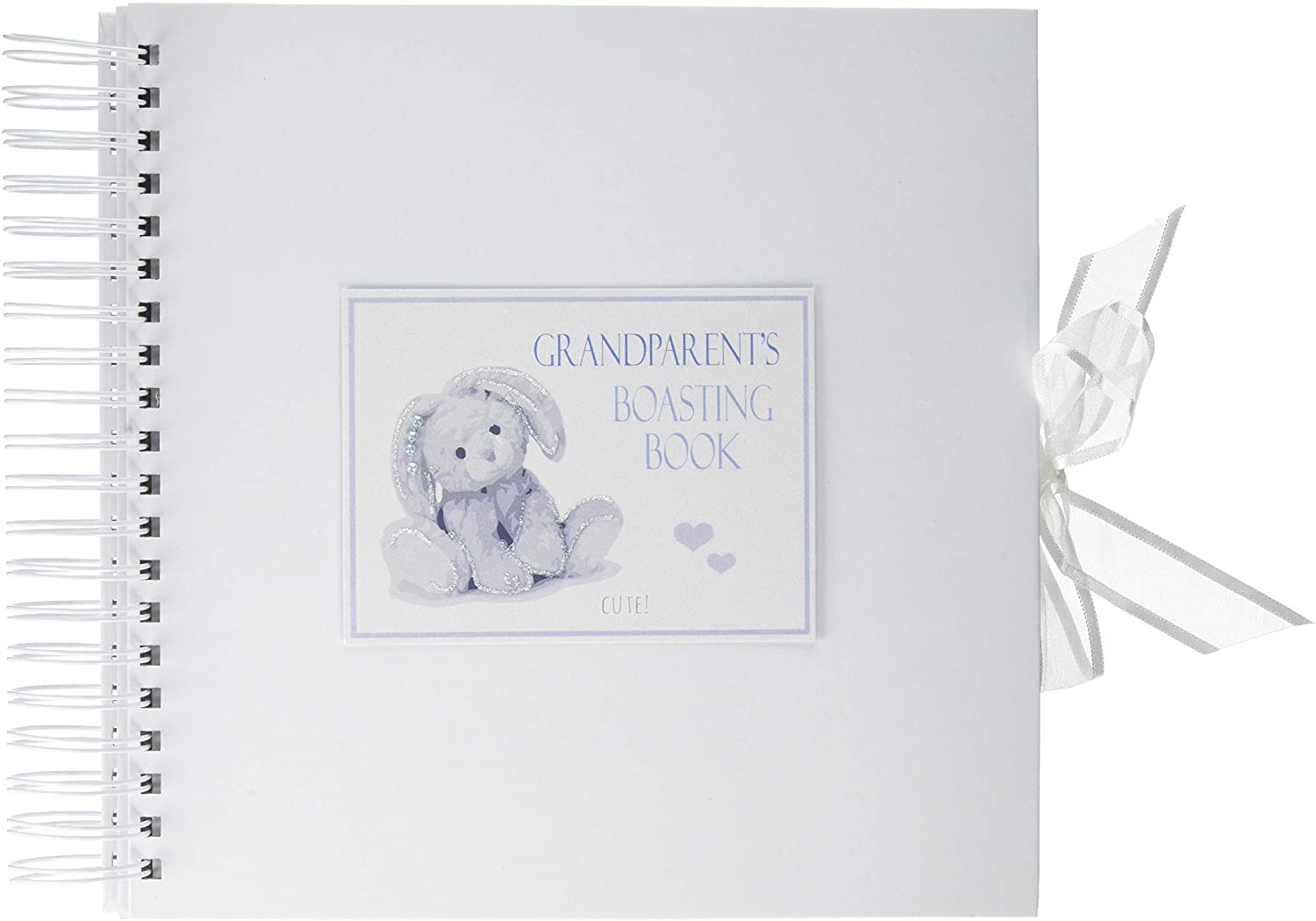 White Cotton Cards Blue Grandparent's Boasting Memory Book (NRB2C), of