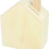 Artemio Wooden coin box to decorate House-12cm x 14.5cm x 8cm, Wood, 12 x 14.5 x 8 cm