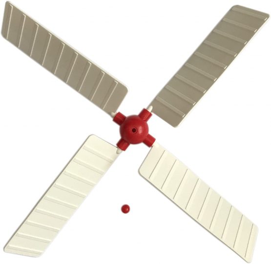 Windmill Sails - Replacements for Garden Windmill - Ref: 12" diameter/LARGE/RED CTR [Only replace your sails with ones that have the same colour centre boss - either RED or WHITE]
