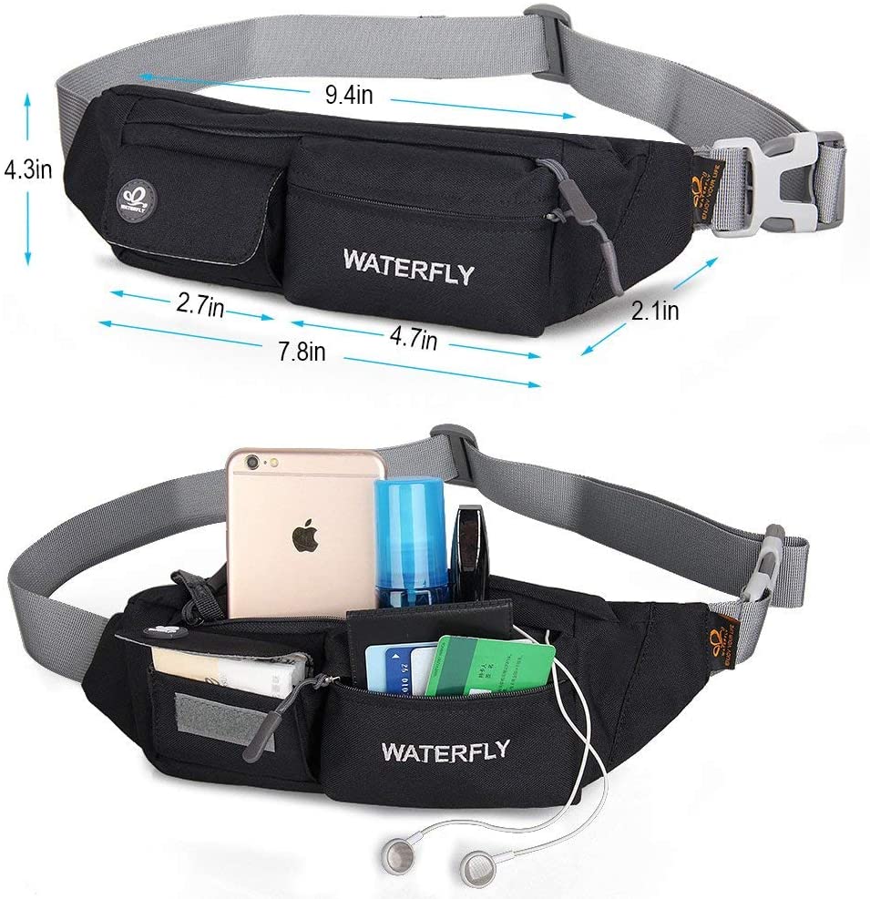 Waterfly Waist Bag Fanny Pack Bum Bag Slim Water Resistant Running Belt for Sports Running Cycling Hiking Walking - Image 2