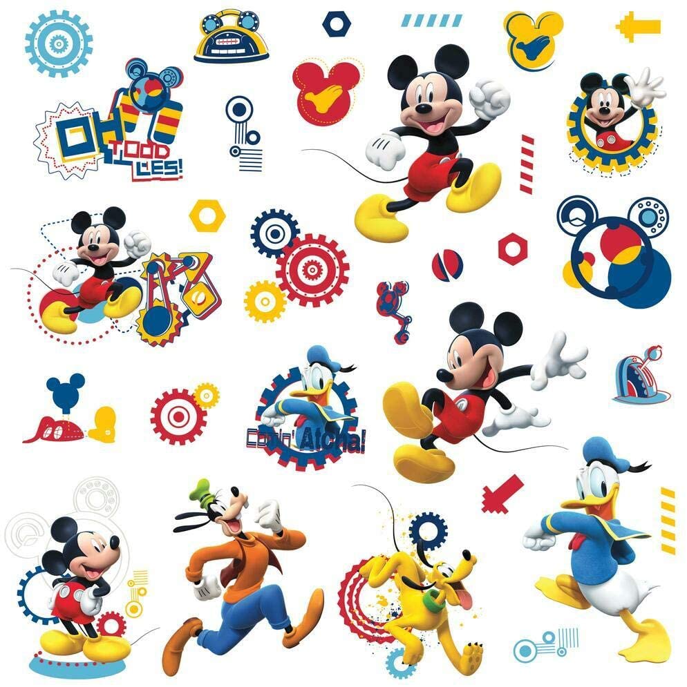 Stickers repositionnables multi-éléments Mickey Mouse Disney, Multicolor, 8 inch