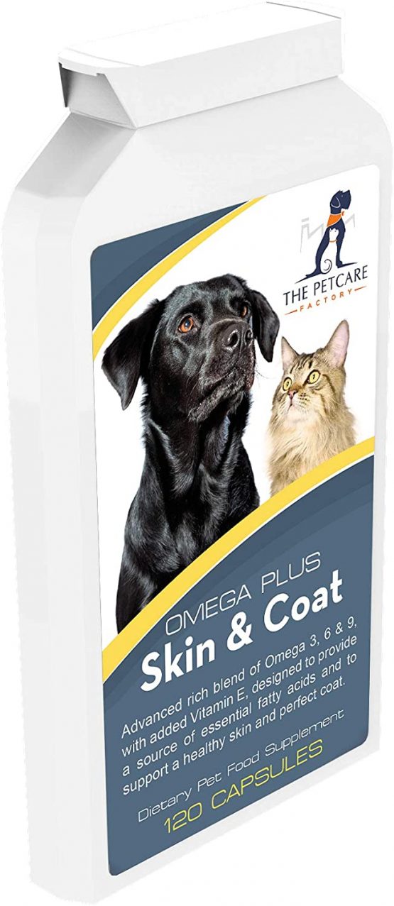 The Petcare Factory Omega Plus Skin & Coat Supplement For Dogs and Cats, Triple Action Omega 3, 6 & 9 With Added Vitamin E, 120 Softgel Capsules 1000mg, Human Grade Ingredients, UK Manufactured - Image 4