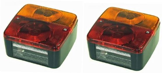 leisure MART 2 x Rear trailer lights lamps four function (pair) suitable for trailer lighting boards Pt no. LMX1717