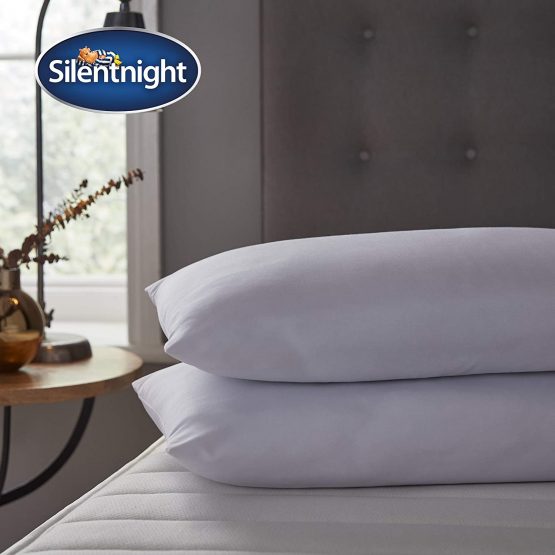 Silentnight Warm & Cosy Pack of 2-Luxury Hypoallergenic Hotel Pair with Microfibre Filling-Machine Washable Thick Pillows Polyester Cover, White, Twin - Image 2