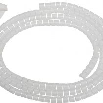 Cable Tidy Kit – 2 Meter, White, Spiral Wrapping Band + Tool. Can be Cut to Size