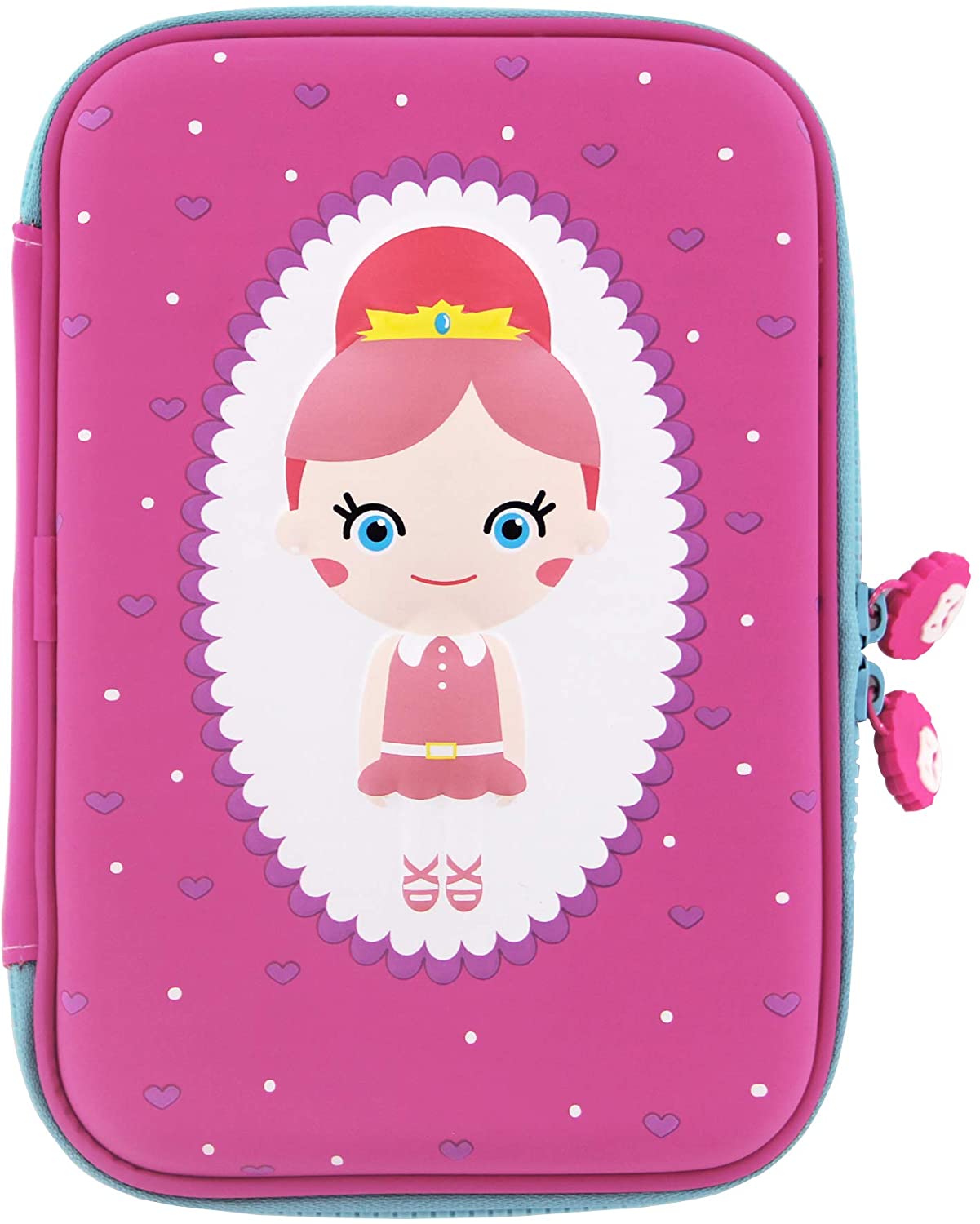 Rockpapa Princess Large Pencil Cases, Big Pencil Case for Girls Small Storage Box for School Students Girls Teens Kids Toddlers