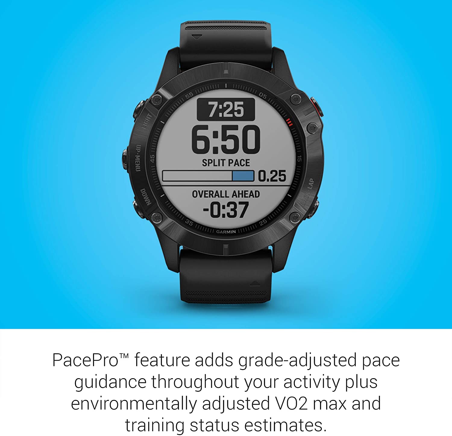 Garmin fēnix 6 Pro, Ultimate Multisport GPS Watch, Features Mapping, Music, Grade-Adjusted Pace Monitoring and Pulse Ox Sensors, Black with Black Band - Image 4