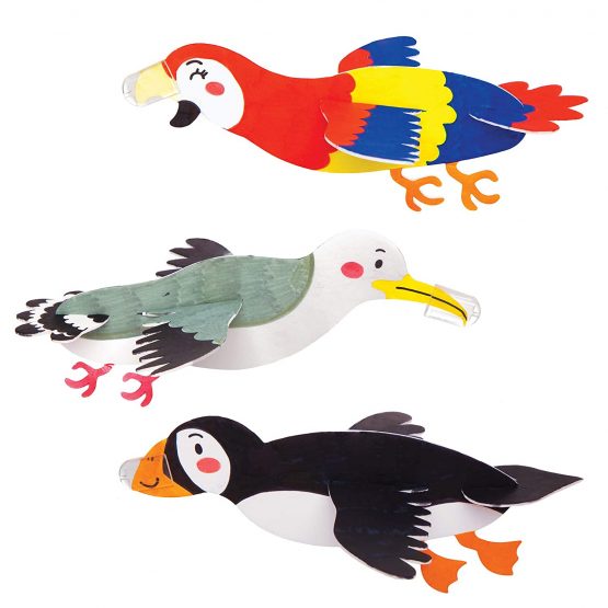 Baker Ross AT566 Bird Colour in Gliders - Pack of 10, Arts and Crafts for Kids to Colour in for Party Bag Fillers, Games and Prizes - Image 3
