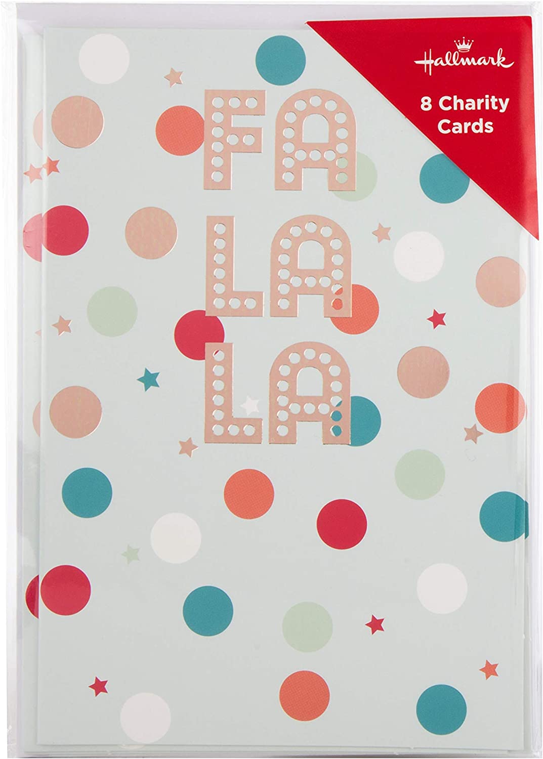 Polka Dot Charity Christmas Cards from Hallmark - Pack of 8 in 1 Design - Image 2