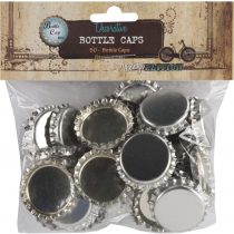 BCI Crafts Inc Vintage Standard Bottle Caps 1-inch 50/Pkg-Chrome, Other, Multicoloured, 3.09 x 12.72 x 12.16 cm