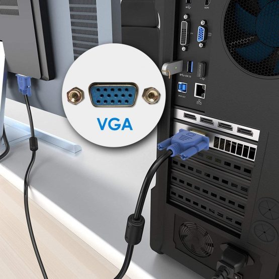 SVGA VGA MM Male to Male Monitor Extension Cable - Blue Supports resolutions at 800x600 (SVGA), 1024x768 (XGA), 1600x1200 (UXGA), 1080p (Full HD), 1920x1200 (WUXGA) - Image 4