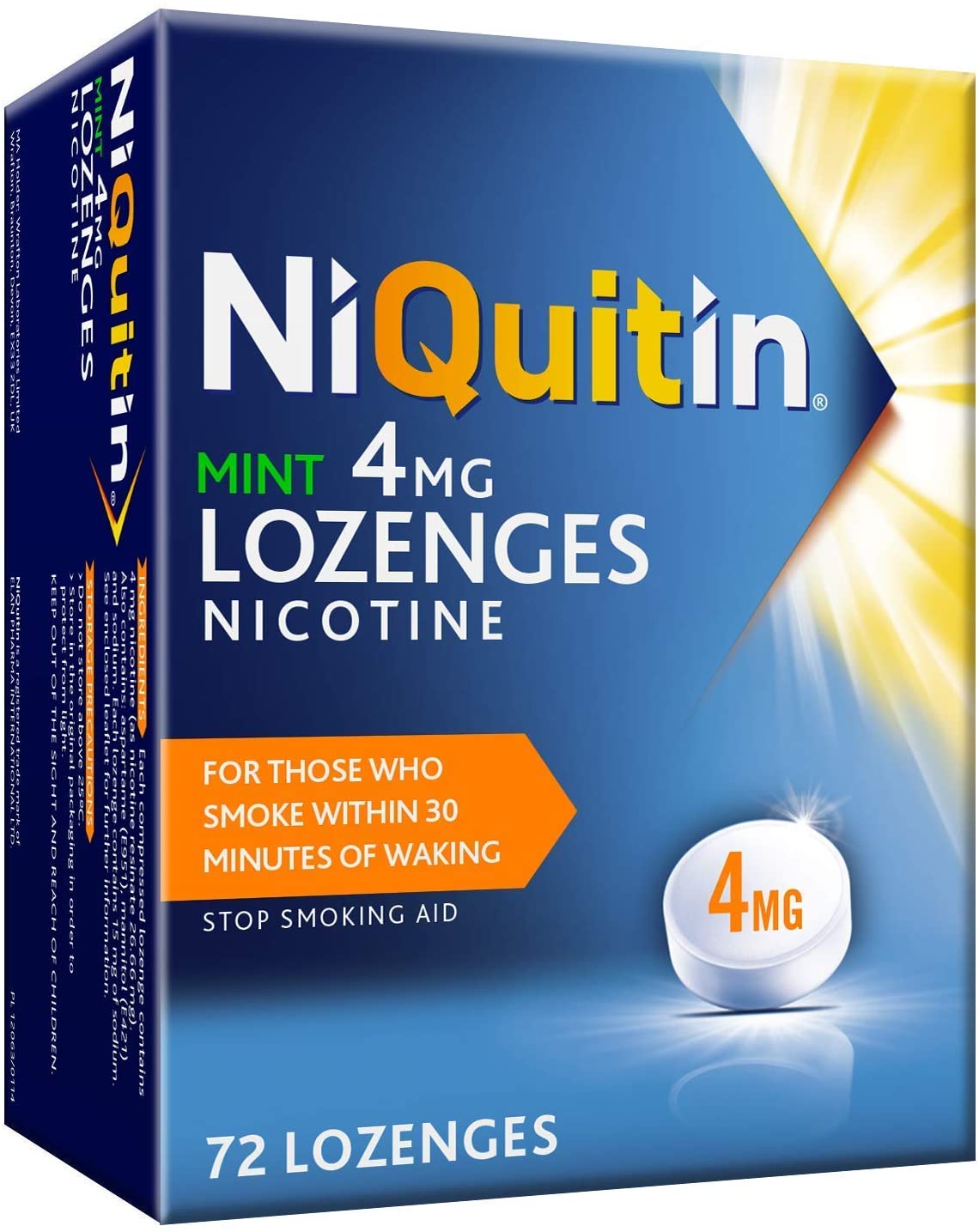NiQuitin 4mg Nicotine Lozenges, Mint Flavour (72 Mint Nicotine Lozenges), Fast, Effective Craving Relief - Image 4