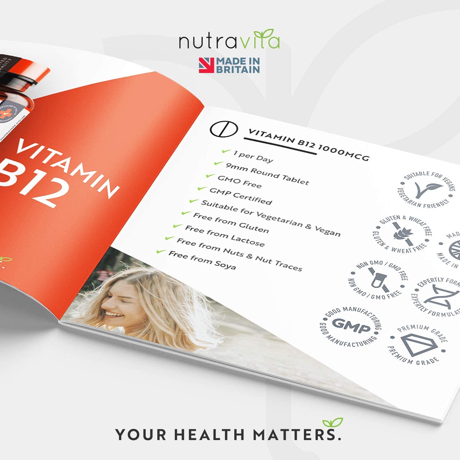Nutravita Vitamin B12 1000mcg, 365 High Strength Vegan Tablets (1 Year Supply), Max Strength B12 Supplement - Image 4
