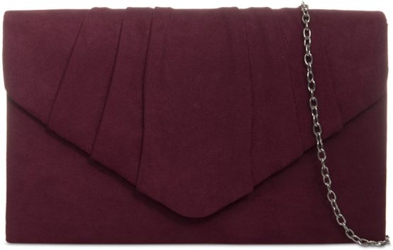 fi9® Plain Suede Pleated Wedding Ladies Party Prom Evening Clutch Hand Bag Purse