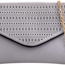 Girly HandBags Womens Laser Cut Envelope Clutch Bag