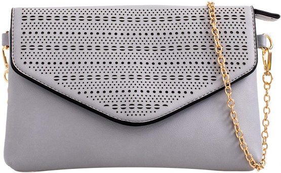 Girly HandBags Womens Laser Cut Envelope Clutch Bag