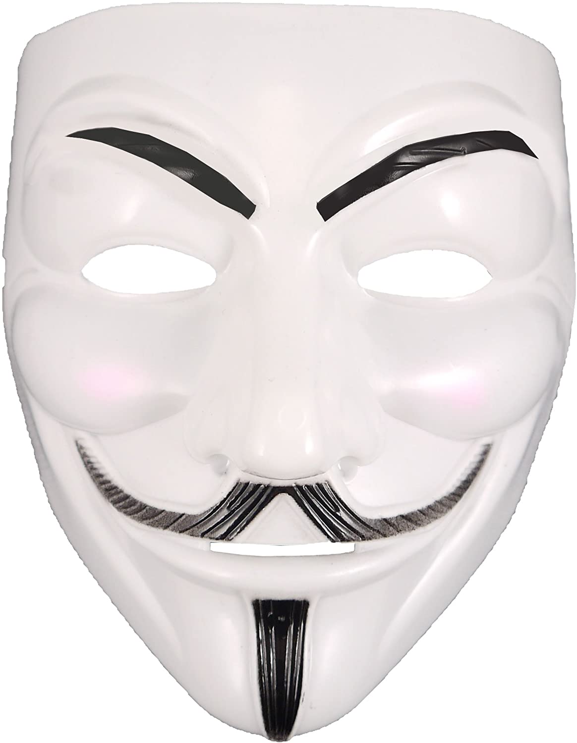V For Vendetta Mask Adults/Kids Guw Fawkes Mask Anonymous Mask V for Vendetta Face Mask, White, 19.99 x 10.01 x 16.99 cm; 30 Grams - Image 3