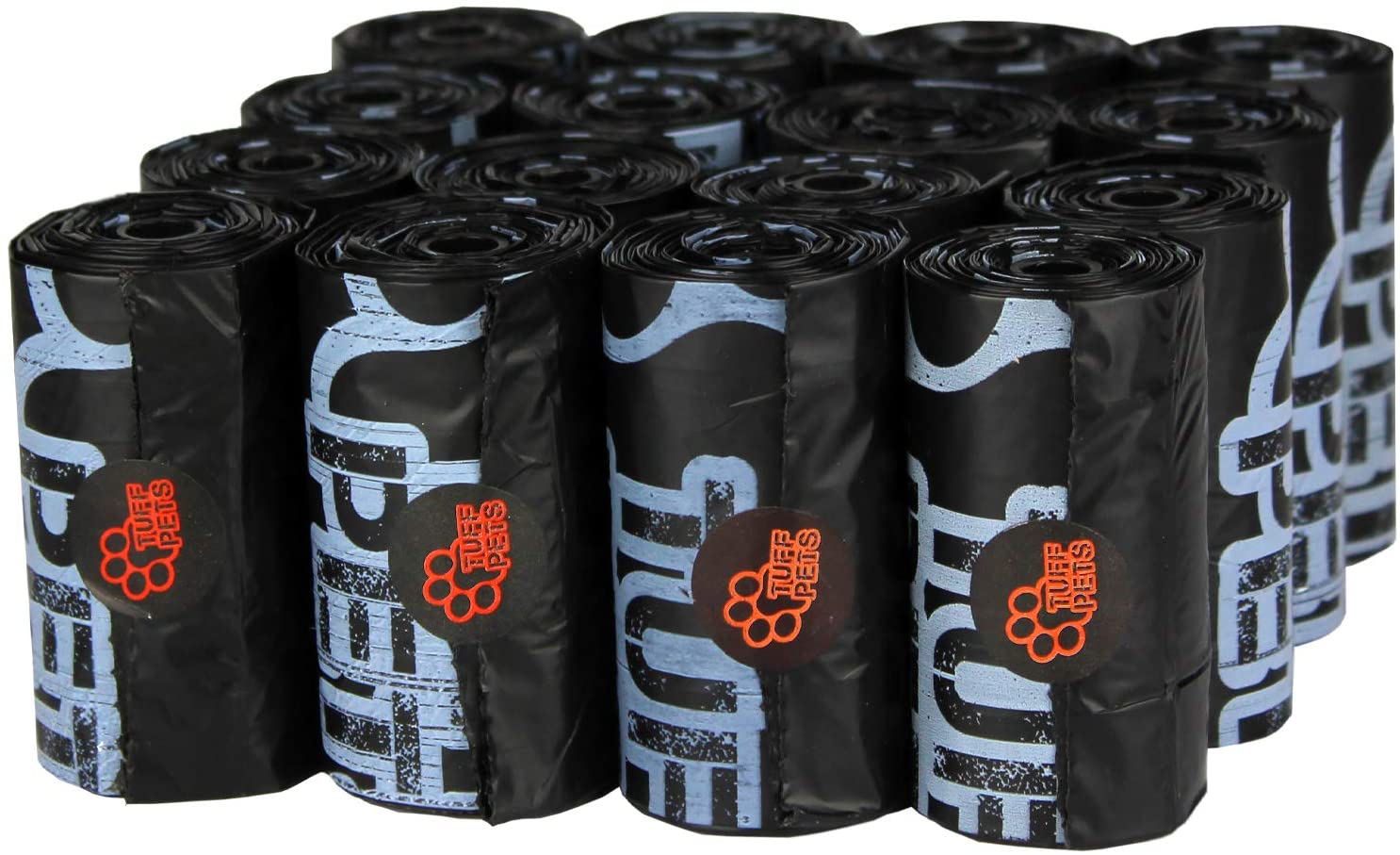 Tuff Pets, Dog Poop Bags Rolls With Tie Handles, 16 Rolls of Biodegradable Poo Bags - Image 2