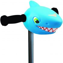 Scootaheadz Shark: Kids Scooter Accessories | Scootaheadz Scooter Shark Head | Blue, Red And Silver | Fits Most Childrens 2 Wheeled and 3 Wheeled Scooters | T-Bar Handle Scooter Shark Head for Boys