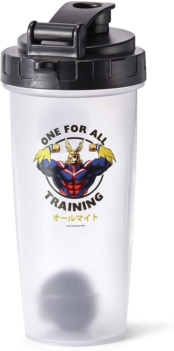 Just Funky My Hero Academia All Might Training Gym Shaker Bottle | Includes Mixing Ball