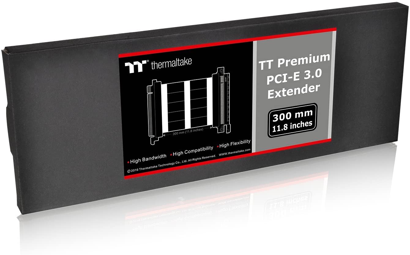 Thermaltake AC-045-CN1OTN-C1TT 300 mm Premium PCI-E 3.0 Extender - Black - Image 2
