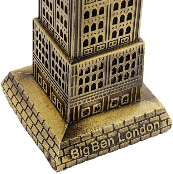 DSstyles Big Ben Tower Model Elizabeth Tower Metallic Statue Big Ben Figurine for Souvenirs - 18cm - Image 4