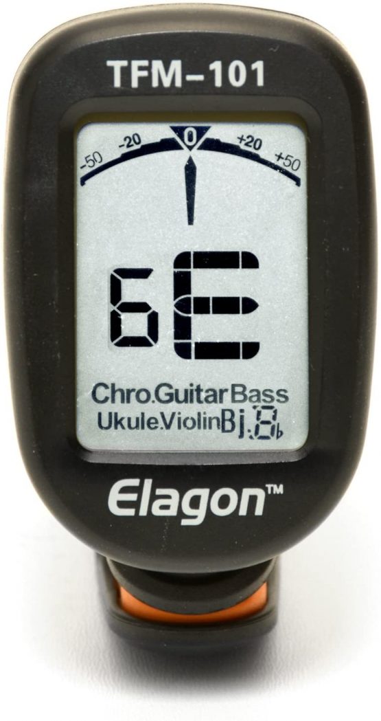Elagon (TFM-101) Clip-On Multi-Instrument Tuner, Clear Display, 9 Tuning Modes for Various Instruments: Electric and Acoustic Guitars, Chromatic Tuning for all Non-Standard Tuning, Tuning for Bass, Ukulele, Banjo, Violin, F Key Instruments (e.g. horn, F trumpet. etc.), Bb Key Instruments (e.g. soprano saxophone, etc.), Eb Key Instruments (e.g. clarinet, etc.). Very Simple to Use. - Image 2