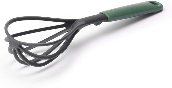 Brabantia Tasty+ Bake & Mix - Whisk with Draining Spoon for Stirring, Beating, Frothing, Mixing (Honey Yellow) Non-Stick, High Grade Nylon, Dishwasher Safe - Image 3