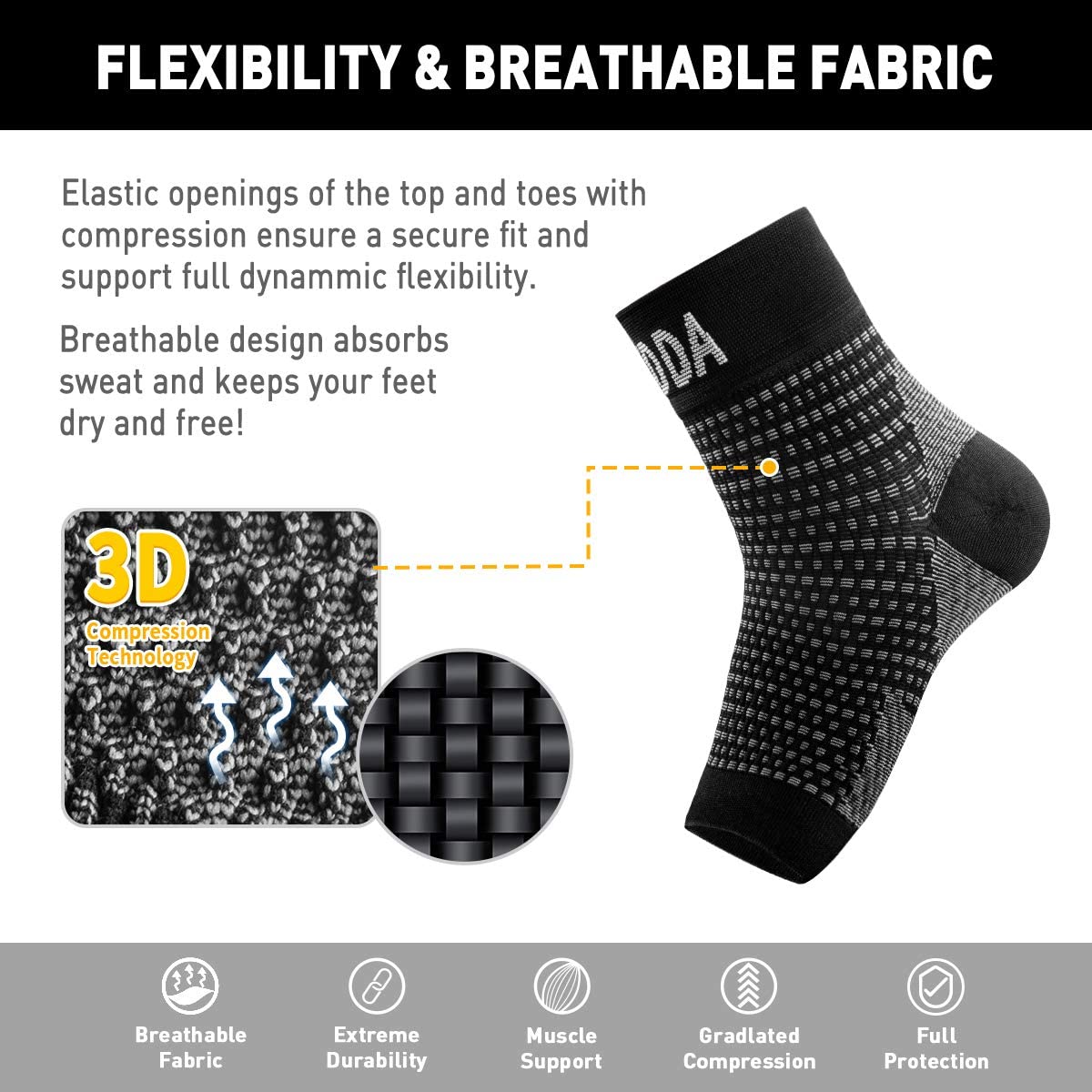 AVIDDA Plantar Fasciitis Socks 1 PAIR - Image 3