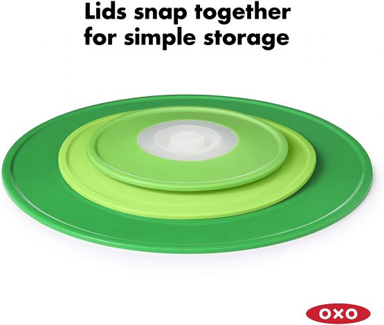 OXO Good Grips Reusable Lid - Medium - 8 Inch, Green/Clear - Image 4